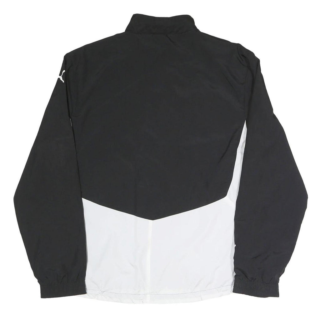PUMA Mens Black & White Triathlon Lightweight Jacket L Polyester Blend Zip