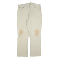DICKIES Mens Regular Fit Beige Jeans Cotton Blend Zip W38 L32 Workwear Trousers