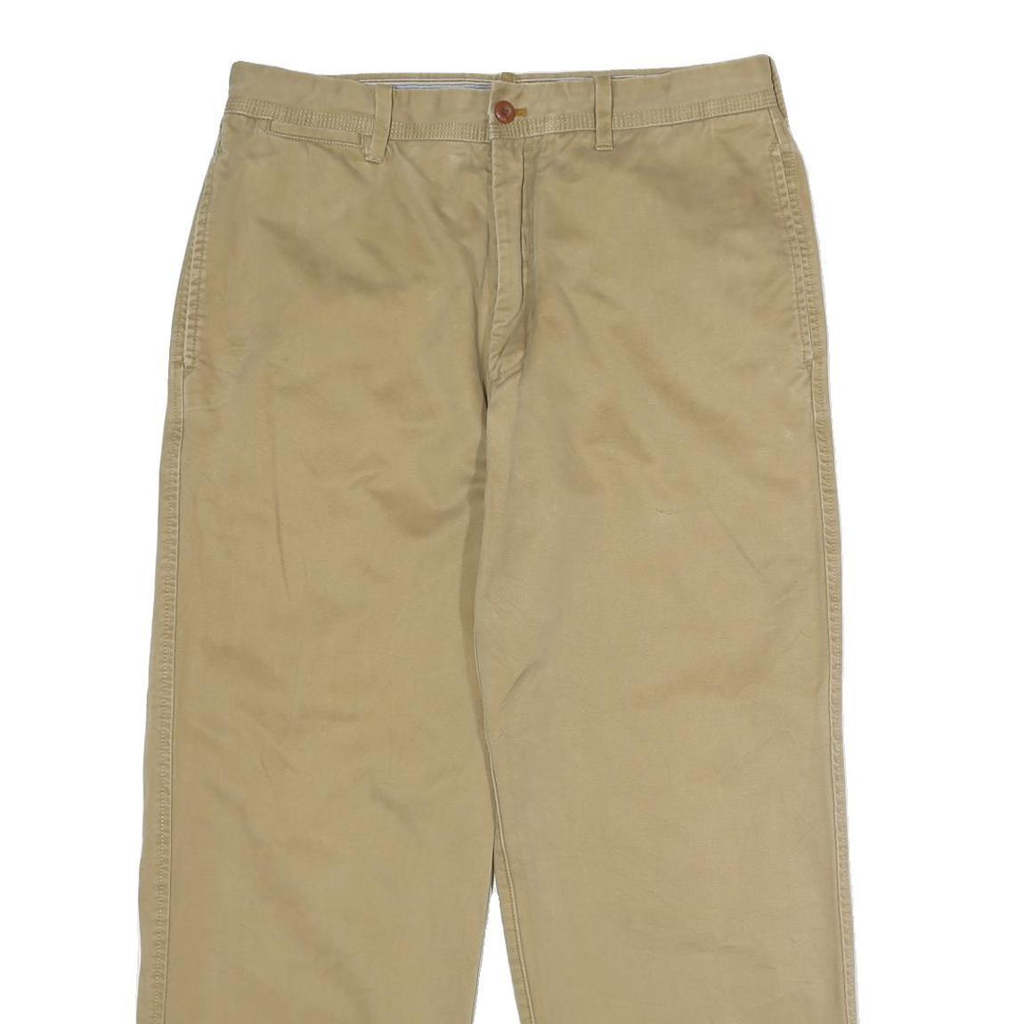 TIMBERLAND Mens Cotton Beige Classic Straight Trousers W34 L29 Casual Outdoor