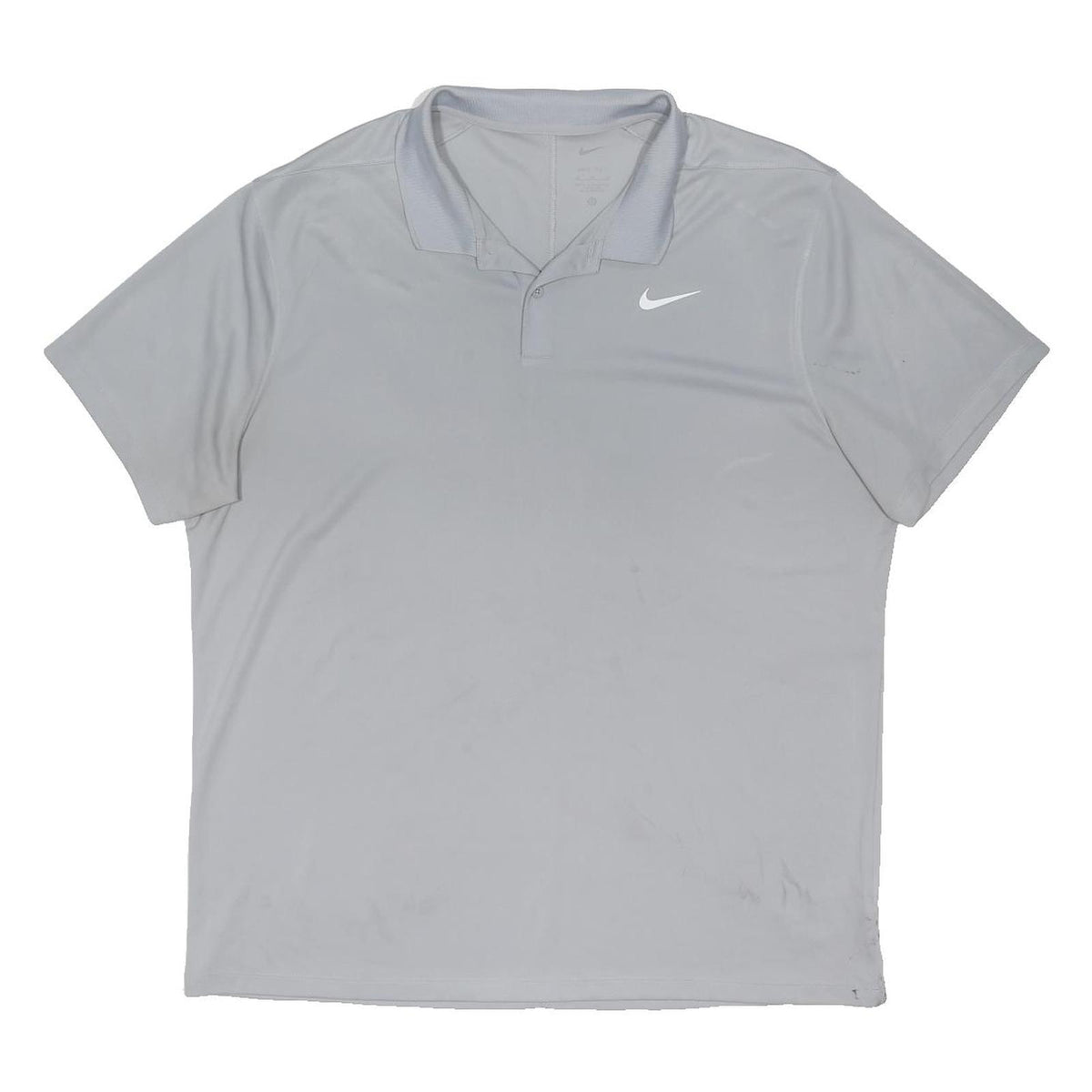 NIKE Mens Grey Short Sleeve Plain XL Polo Shirt Sports Casual Fitness Top