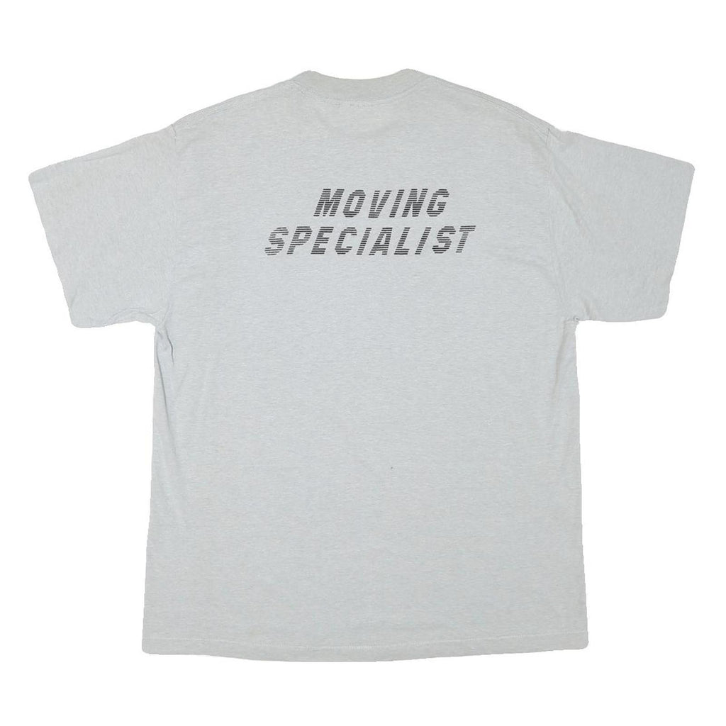 SELECT Mens Grey Graphic T-Shirt XL Short Sleeve Crew Neck Moving Specialist