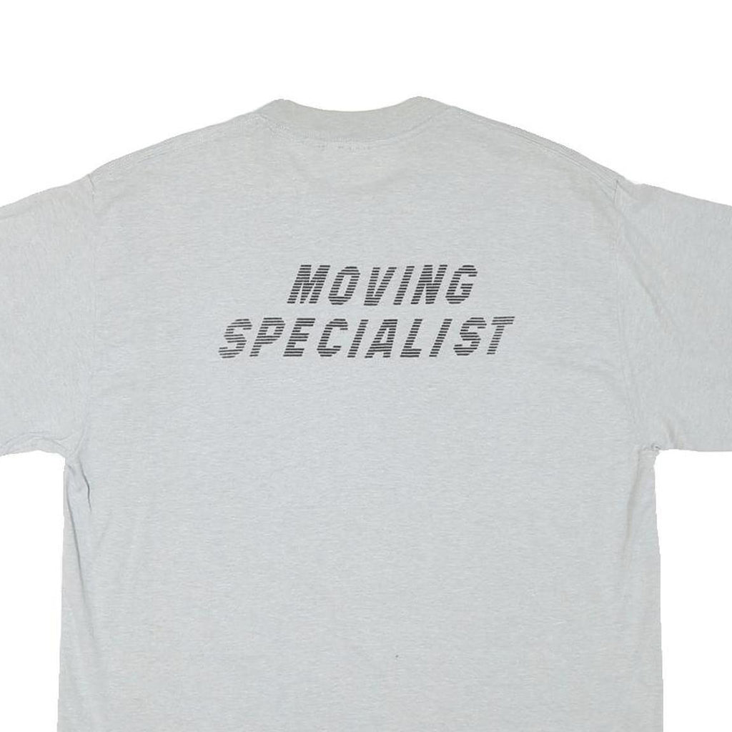 SELECT Mens Grey Graphic T-Shirt XL Short Sleeve Crew Neck Moving Specialist