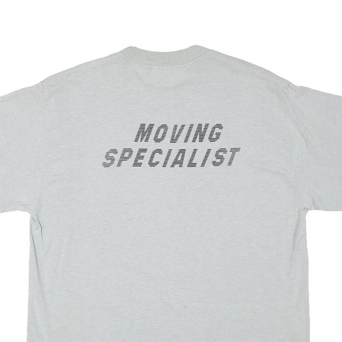 SELECT Mens Grey Graphic T-Shirt XL Short Sleeve Crew Neck Moving Specialist