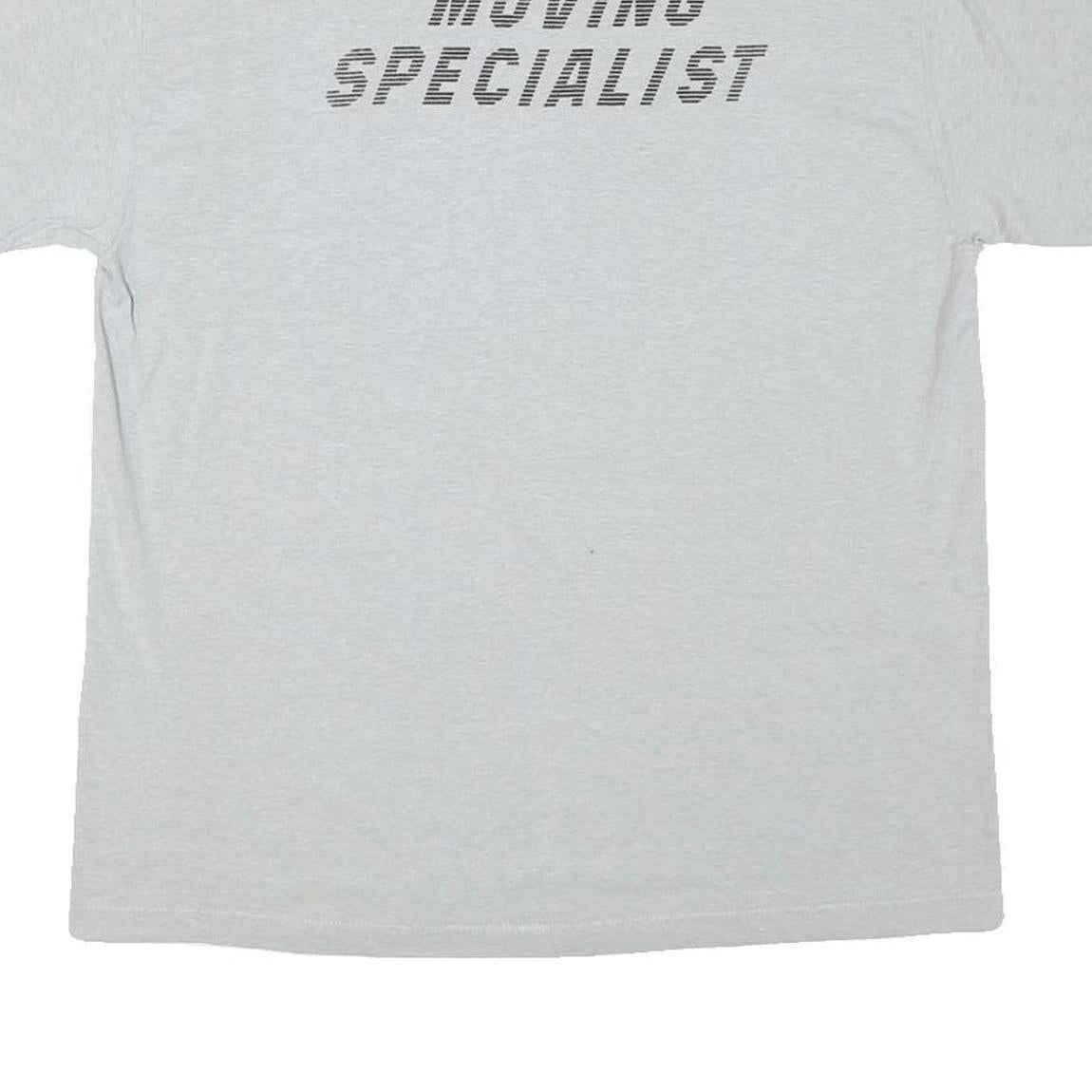 SELECT Mens Grey Graphic T-Shirt XL Short Sleeve Crew Neck Moving Specialist