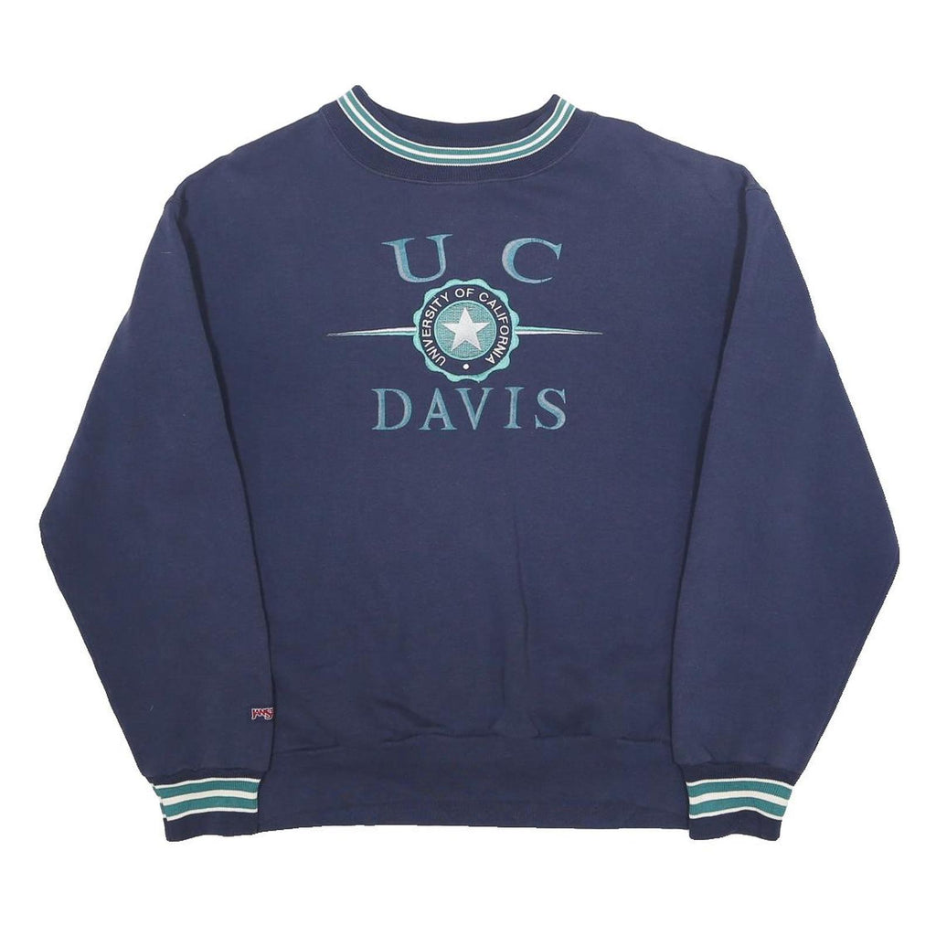 JANSPORT Mens Blue UC Davis Crew Neck L Sweatshirt Cotton Blend University