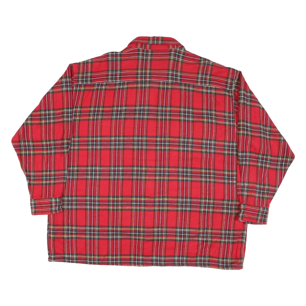 FALCON BAY Mens Red Check Shirt XL Button Front Casual Outdoors