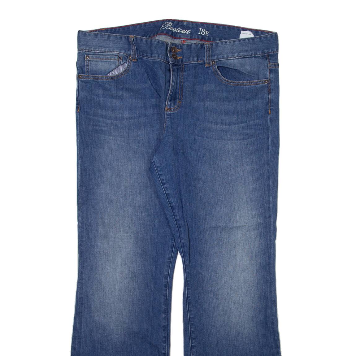 TOMMY HILFIGER Womens Jeans Blue Regular Bootcut Stone Wash W38 L32