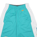 NIKE Mens Shorts Turquoise & White Miami Dolphins Sports S W25 Athletic