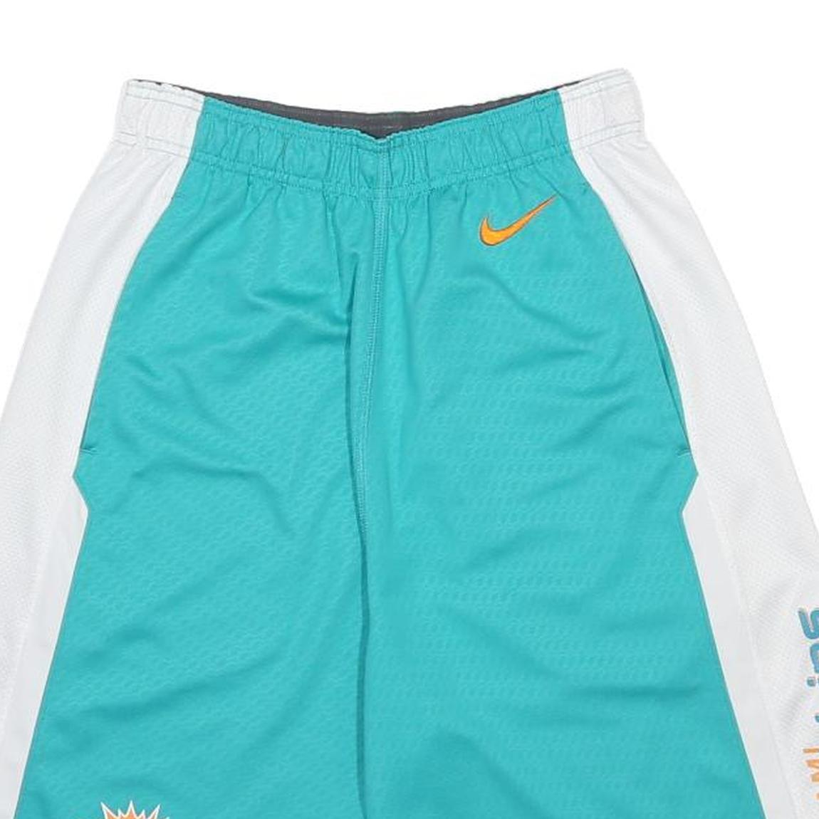 NIKE Mens Shorts Turquoise & White Miami Dolphins Sports S W25 Athletic