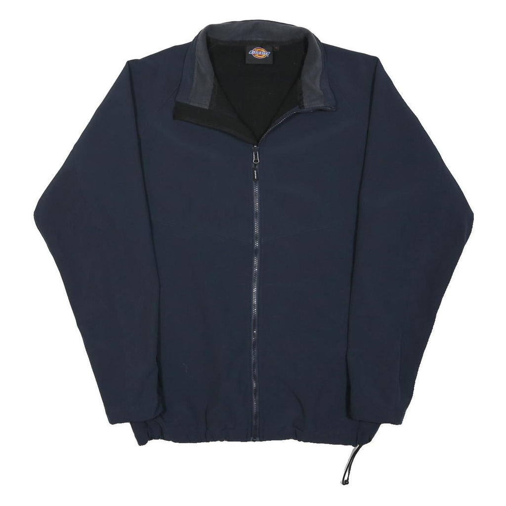 DICKIES Mens Navy Blue Workwear Jacket M Polyester Blend Zip Plain Casual