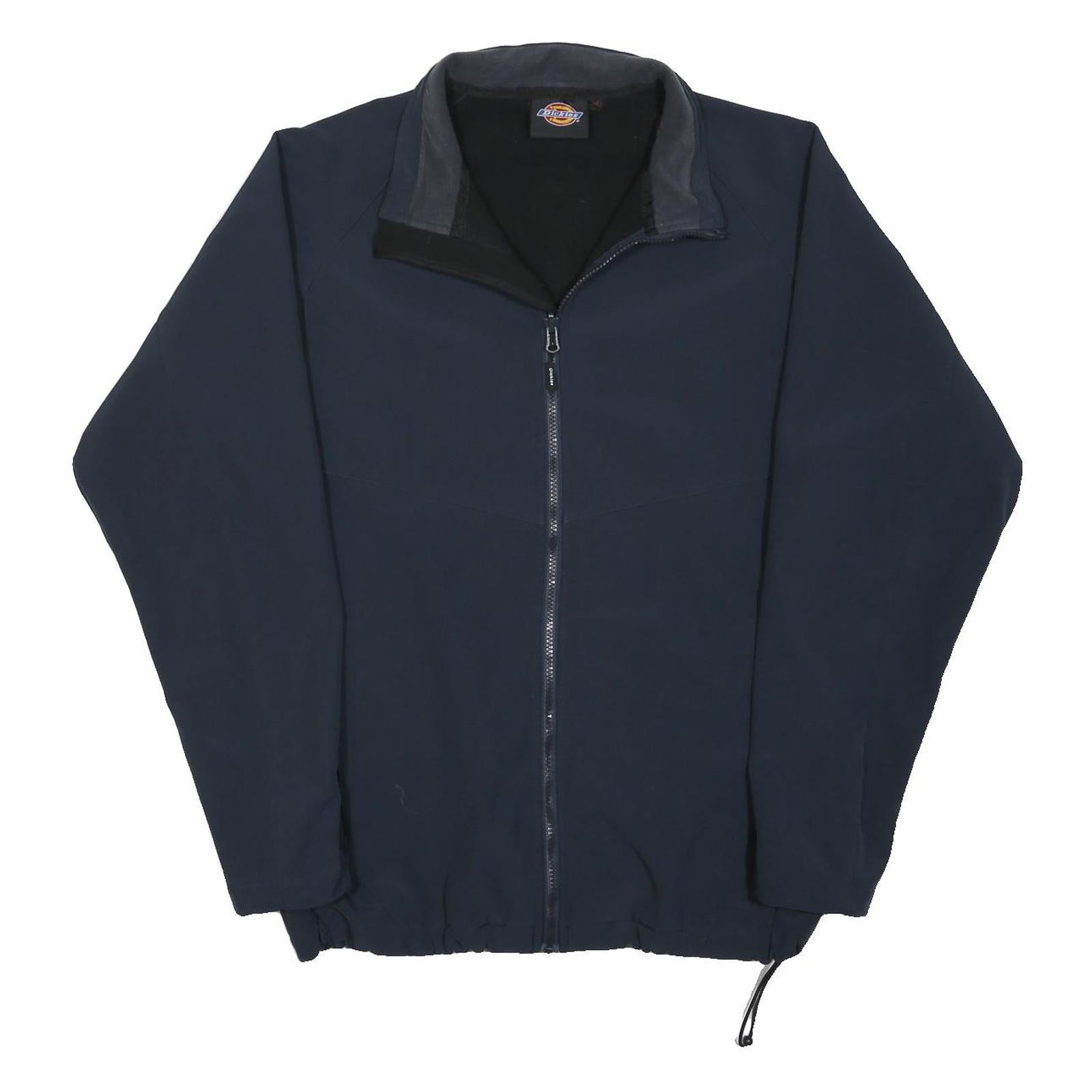 DICKIES Mens Navy Blue Workwear Jacket M Polyester Blend Zip Plain Casual