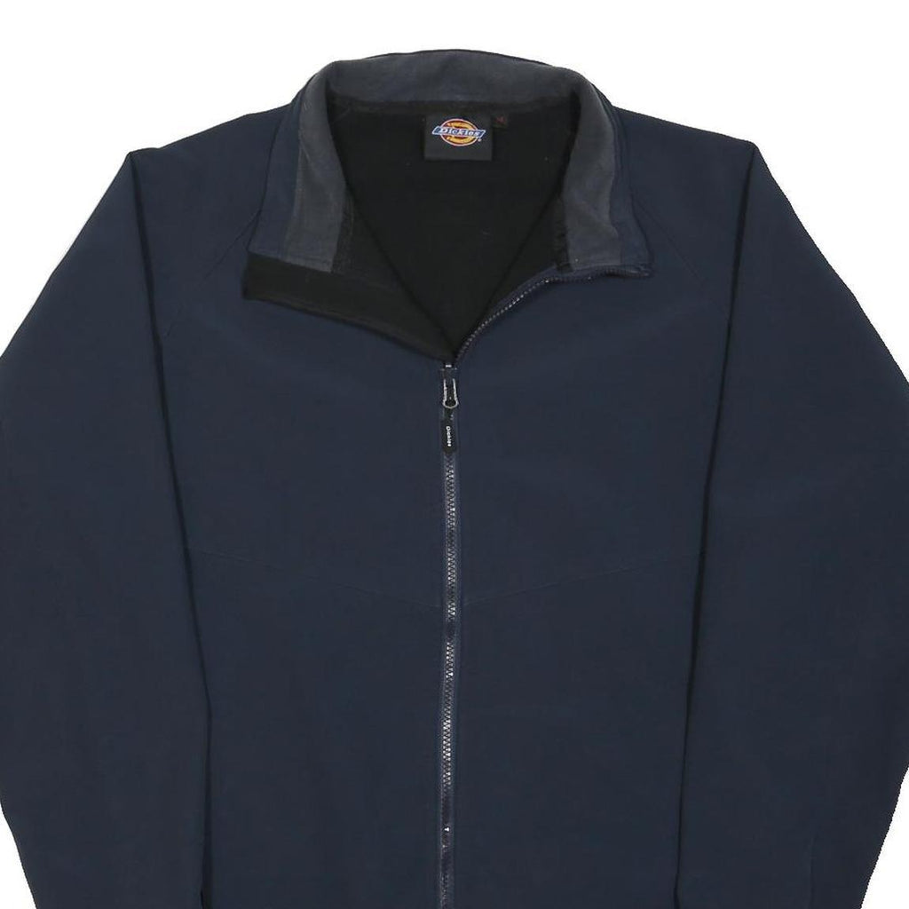 DICKIES Mens Navy Blue Workwear Jacket M Polyester Blend Zip Plain Casual