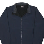 DICKIES Mens Navy Blue Workwear Jacket M Polyester Blend Zip Plain Casual
