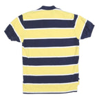 POLO RALPH LAUREN Mens Yellow & Navy Striped Short Sleeve Polo Shirt M Classic