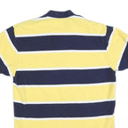 POLO RALPH LAUREN Mens Yellow & Navy Striped Short Sleeve Polo Shirt M Classic
