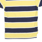 POLO RALPH LAUREN Mens Yellow & Navy Striped Short Sleeve Polo Shirt M Classic