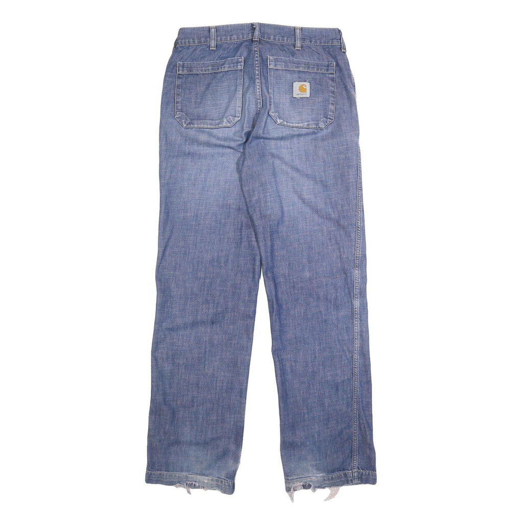 CARHARTT Mens Jeans Blue Regular Straight Denim Medium W32 L34 Durable Workwear