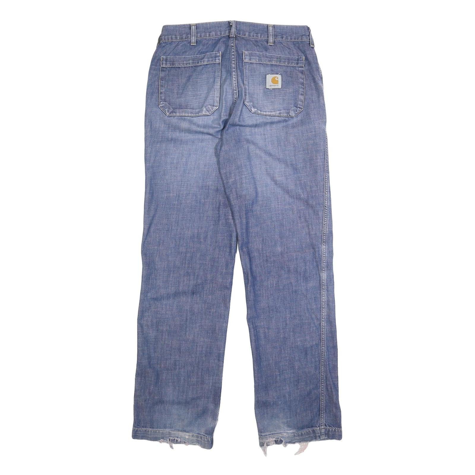 CARHARTT Mens Jeans Blue Regular Straight Denim Medium W32 L34 Durable Workwear