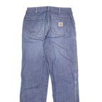 CARHARTT Mens Jeans Blue Regular Straight Denim Medium W32 L34 Durable Workwear