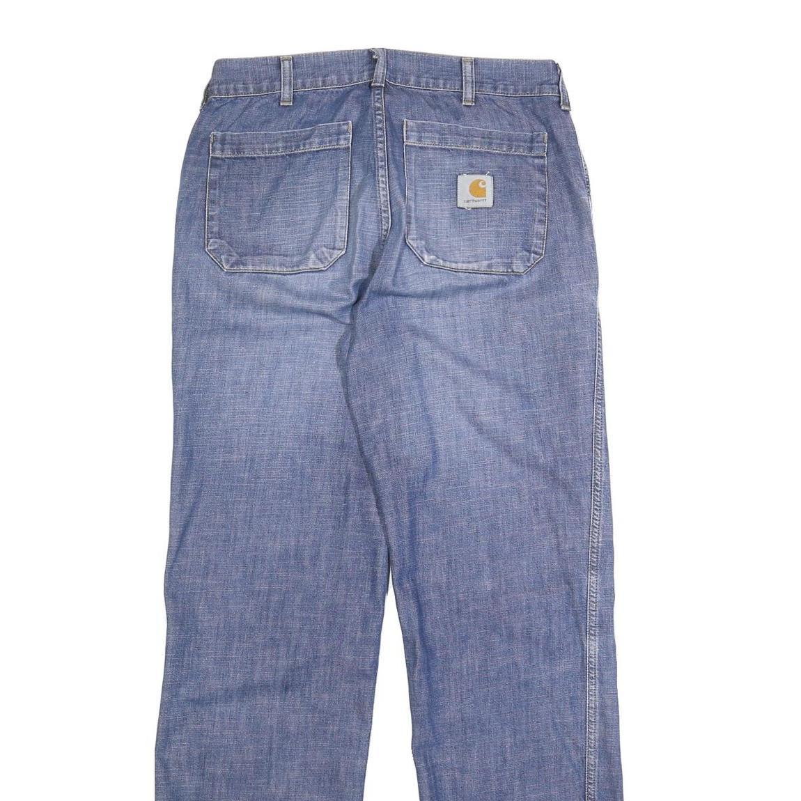 CARHARTT Mens Jeans Blue Regular Straight Denim Medium W32 L34 Durable Workwear