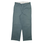DICKIES Mens Trousers Blue Regular Straight W32 L28