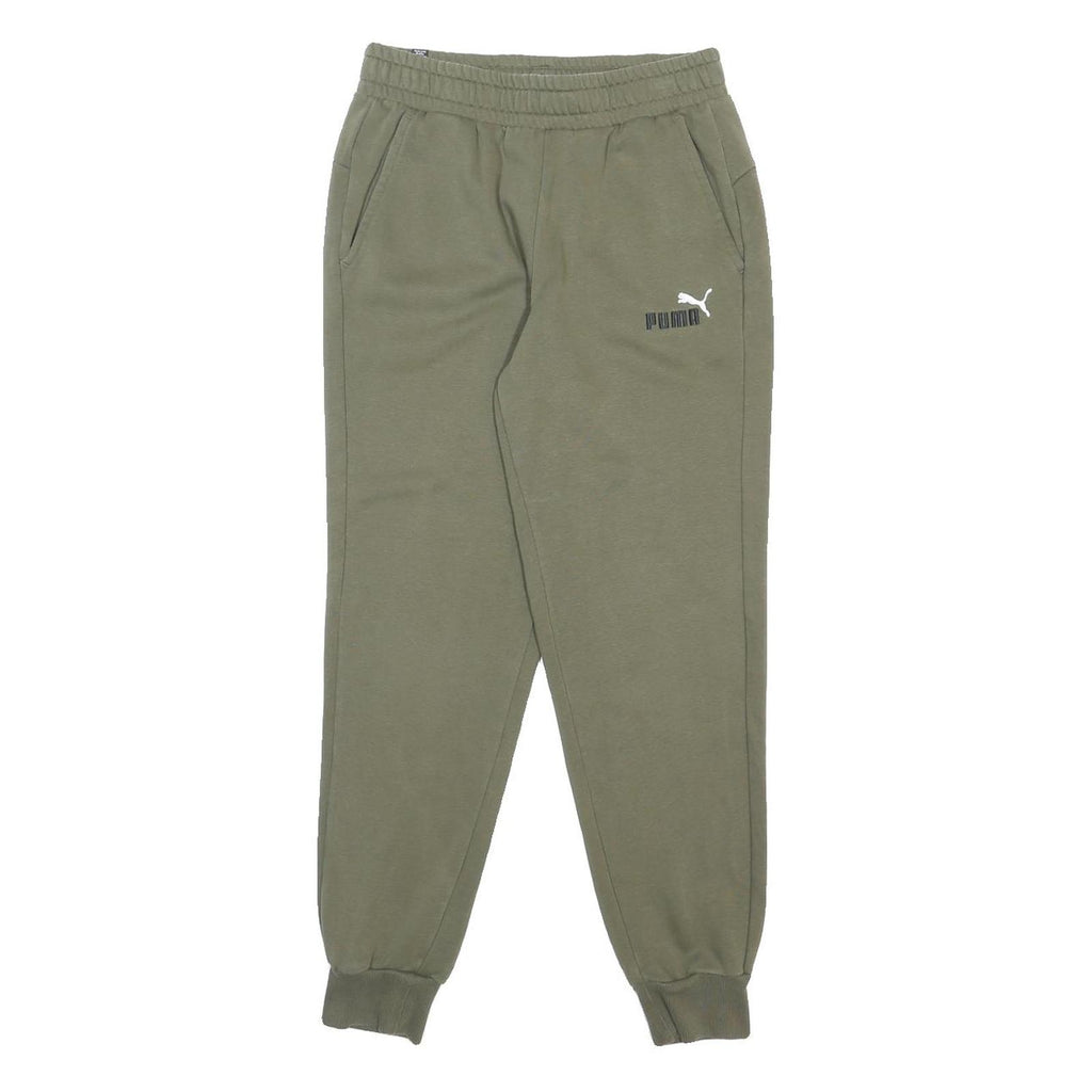 PUMA Womens Joggers Green Slim Tapered M W26 L28 Cotton Blend Casual