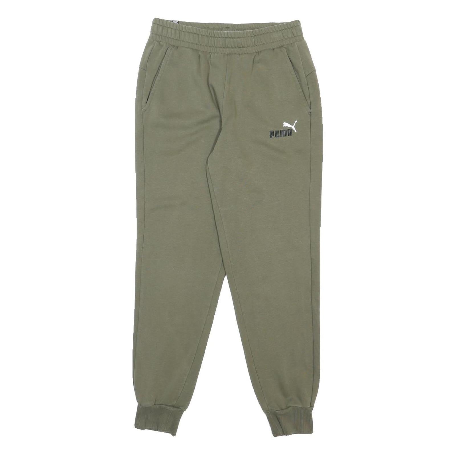 PUMA Womens Joggers Green Slim Tapered M W26 L28 Cotton Blend Casual