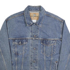 LEVI'S Mens Blue Denim Jacket L Cotton Button Classic Fit Casual