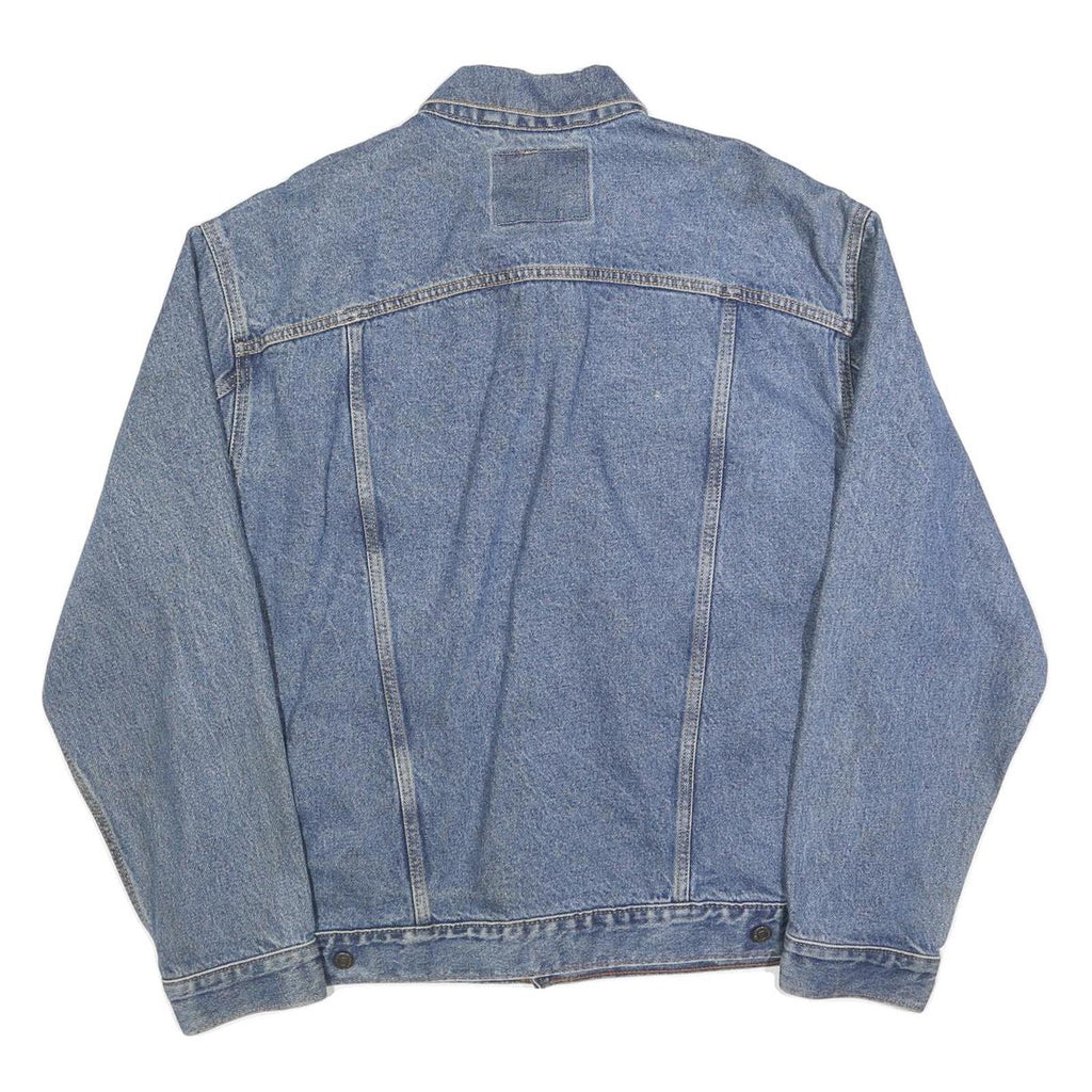 LEVI'S Mens Blue Denim Jacket L Cotton Button Classic Fit Casual
