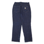CARHARTT Mens Blue Denim Cotton Regular Fit Straight Leg Jeans W32 L30 Dark Wash