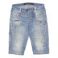 CIPO & BAXX Mens Denim Blue Casual Shorts L W40 Cotton Blend Cargo Style