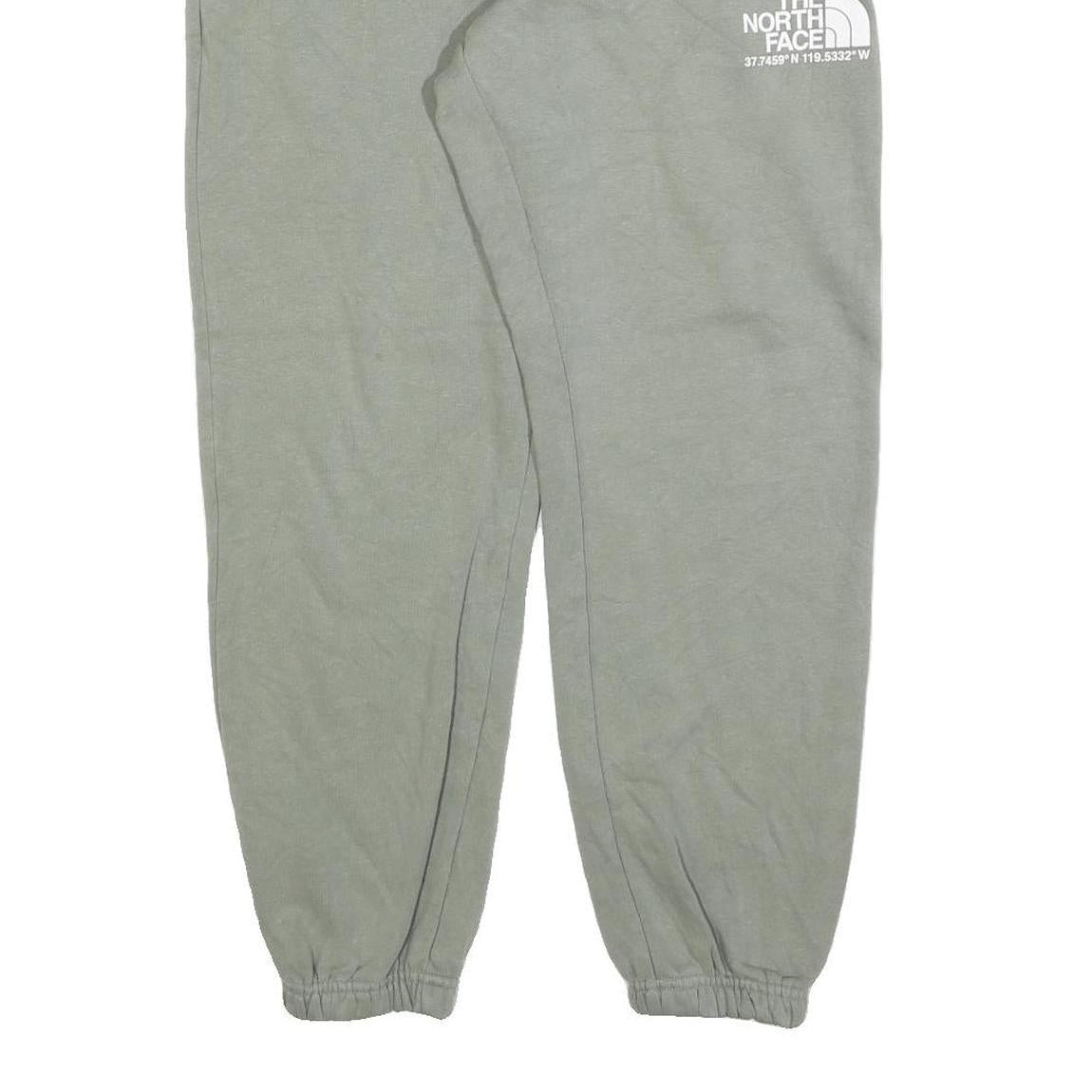 THE NORTH FACE Womens Joggers Grey Regular Tapered L W30 L28 Logo Print Cotton