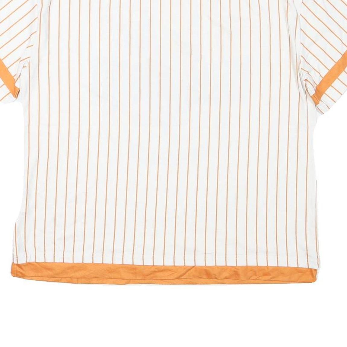 LOONEY TUNES Mens White & Orange Bugs Bunny Graphic T-Shirt S Short Sleeve Crew