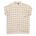 PATAGONIA Mens Cream & Red Plaid Cotton Shirt L Casual Relaxed Fit Lightweight