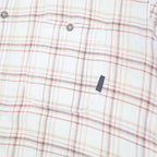 PATAGONIA Mens Cream & Red Plaid Cotton Shirt L Casual Relaxed Fit Lightweight