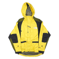 THE NORTH FACE Mens Yellow & Black Outdoor Jacket S Polyester Blend Waterproof