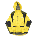 THE NORTH FACE Mens Yellow & Black Outdoor Jacket S Polyester Blend Waterproof