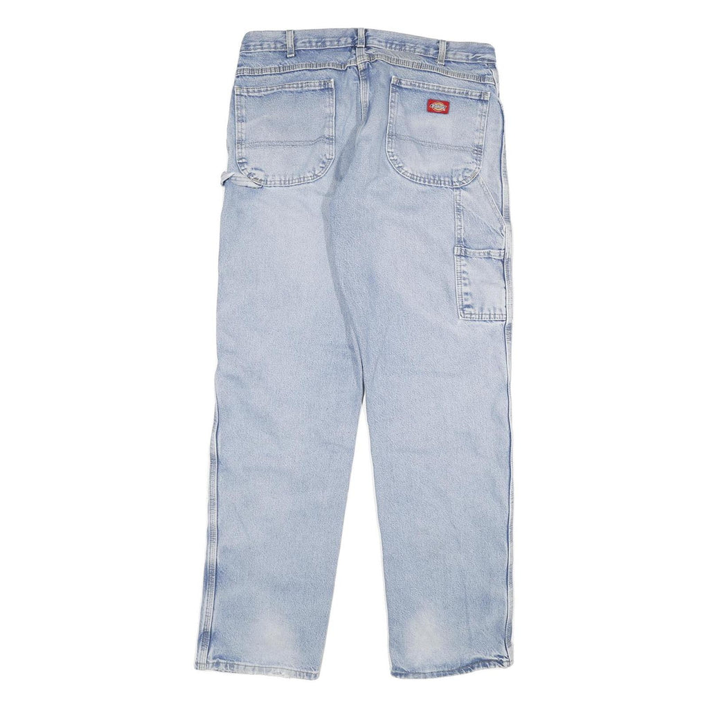 DICKIES Mens Regular Light Blue Denim Regular Fit Jeans W34 L33 Workwear