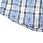 CARHARTT Mens Blue & White Check Short Sleeve Shirt L Casual Cotton Blend