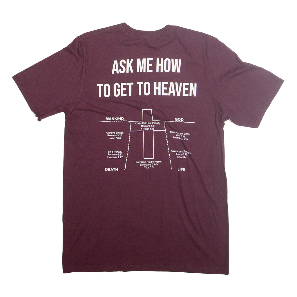 RUSSELL ATHLETIC Mens Maroon Graphic T-Shirt M Short Sleeve Crew Neck Religious