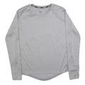 NIKE Womens Grey Long Sleeve Crew Neck Performance T-Shirt L Lightweight