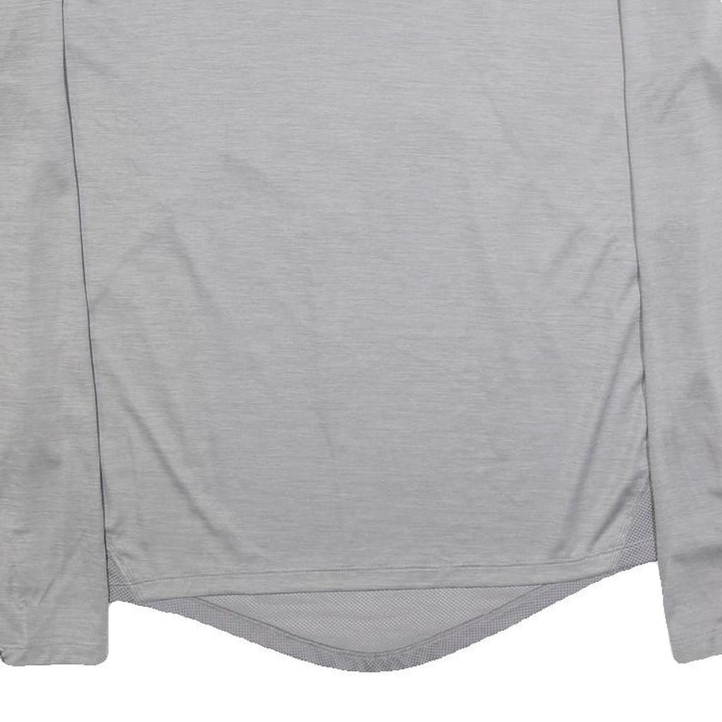 NIKE Womens Grey Long Sleeve Crew Neck Performance T-Shirt L Lightweight