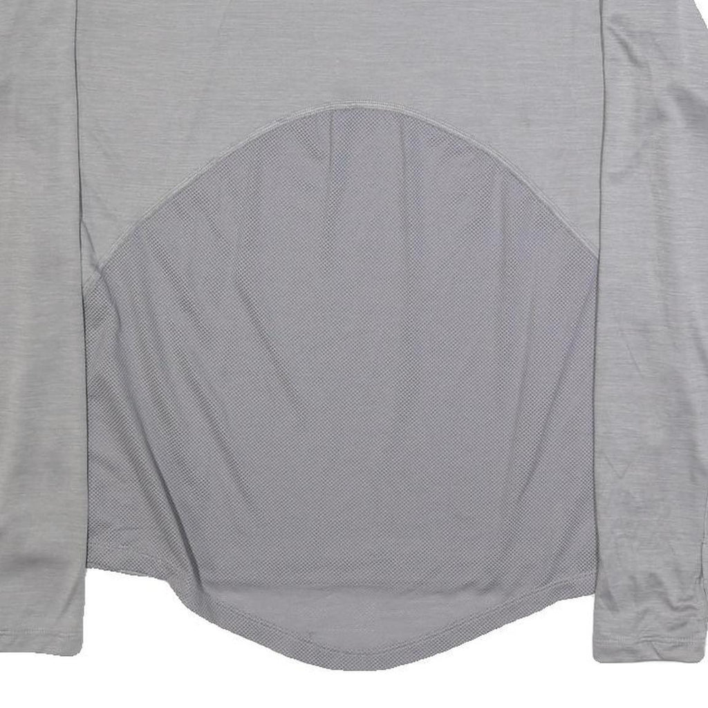 NIKE Womens Grey Long Sleeve Crew Neck Performance T-Shirt L Lightweight