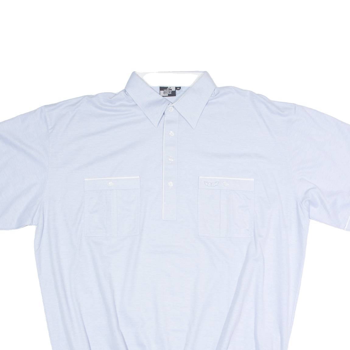 MONTE CARLO Mens Polo Shirt Blue 2XL