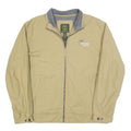 TIMBERLAND Mens Beige Cotton Blend Zip Jacket XL Plain Lightweight Workwear