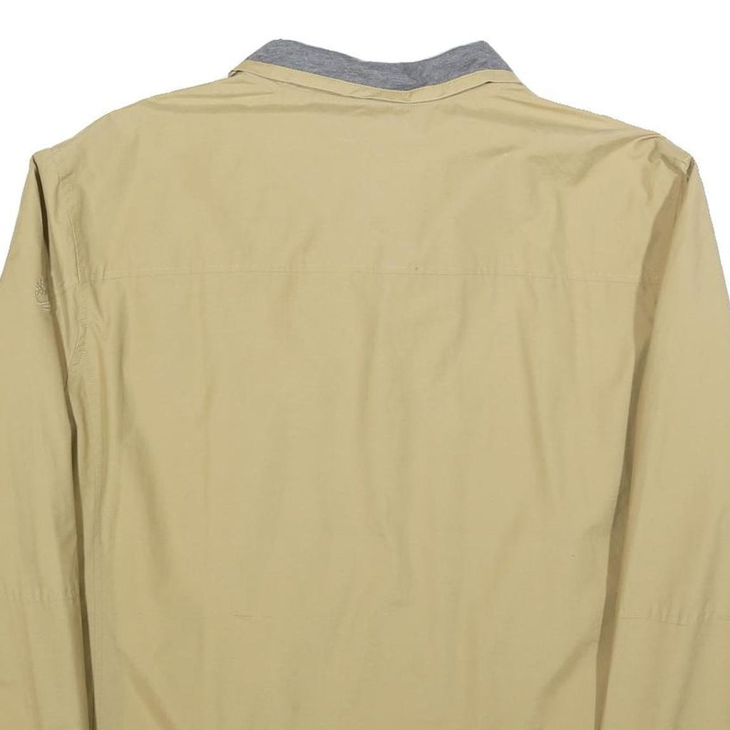 TIMBERLAND Mens Beige Cotton Blend Zip Jacket XL Plain Lightweight Workwear