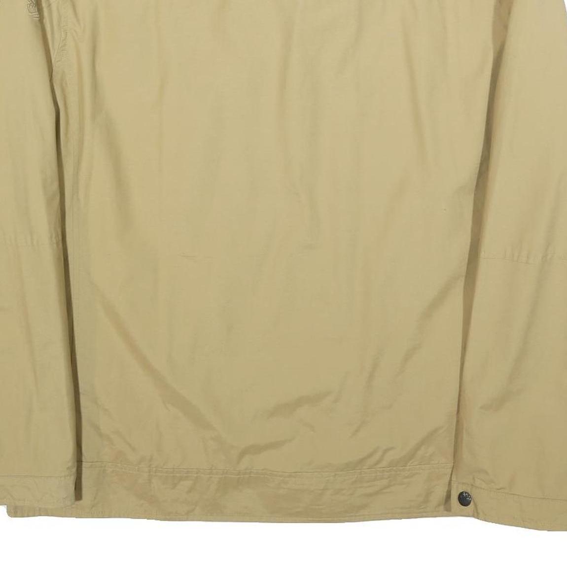 TIMBERLAND Mens Beige Cotton Blend Zip Jacket XL Plain Lightweight Workwear