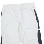 NIKE Mens White & Black Casual Shorts L W36 Relaxed Fit Polyester Blend Button