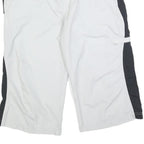 NIKE Mens White & Black Casual Shorts L W36 Relaxed Fit Polyester Blend Button