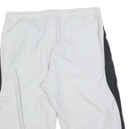 NIKE Mens White & Black Casual Shorts L W36 Relaxed Fit Polyester Blend Button